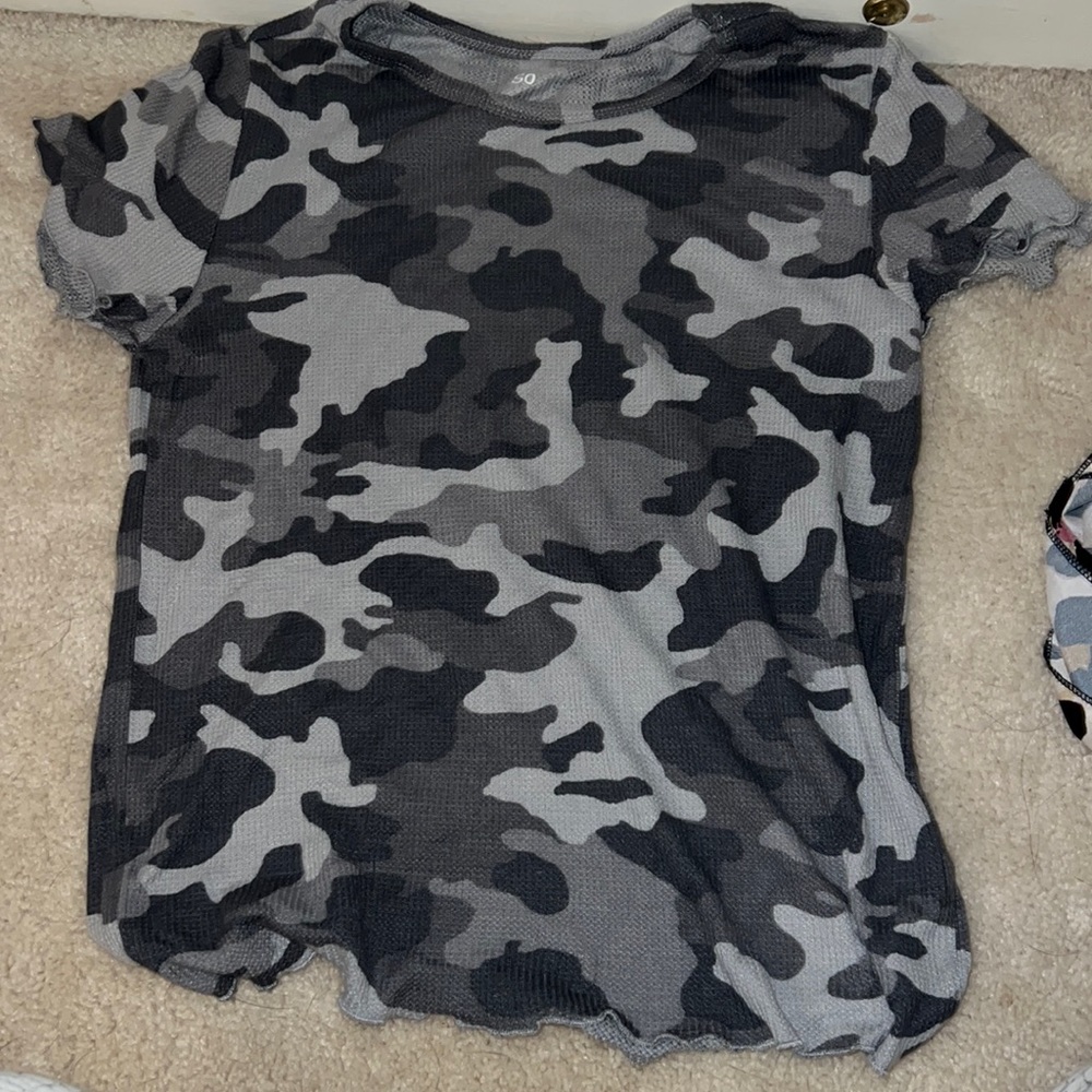 Kids Grey Camo Shirt